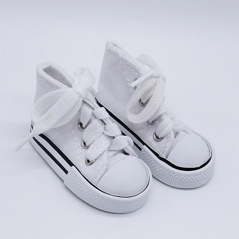 Белый Кроссовки 7,5 см для кукол 60 см, парусиновая обувь для кукол 1/3 SD BJD, 16 дюймов, куклы, сапоги, аксессуары, куклы, сапоги, сделай сам, нарядная игрушка - Цвет: Белый