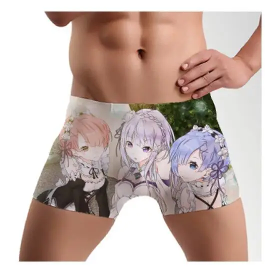 Re: Zero Hajimeru Isekai Seikatsu Ram Rem мужские трусы, мужское нижнее белье, начиная жизнь в другом мире, боксеры, трусы - Цвет: style8