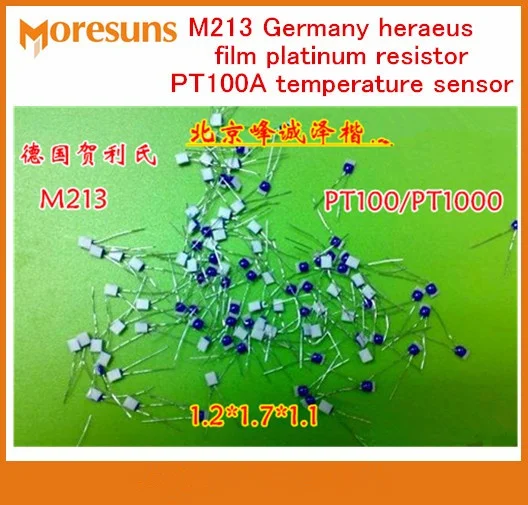 

Fast Free Ship 20pcs/lot M213 Germany For Heraeus Film Platinum Resistor PT100A Temperature Sensor 1.2*1.7mm For Heraeus M213