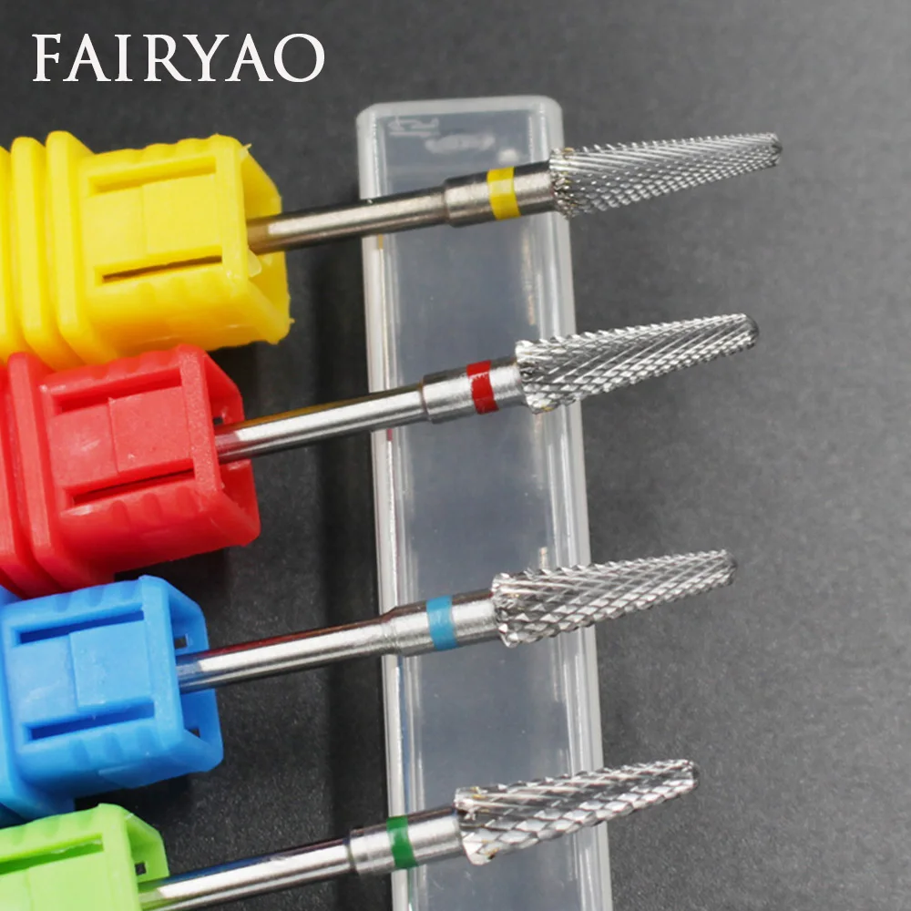 FAIRYAO набор керамических фрез для ногтей фрезы маникюра аксессуары дизайна