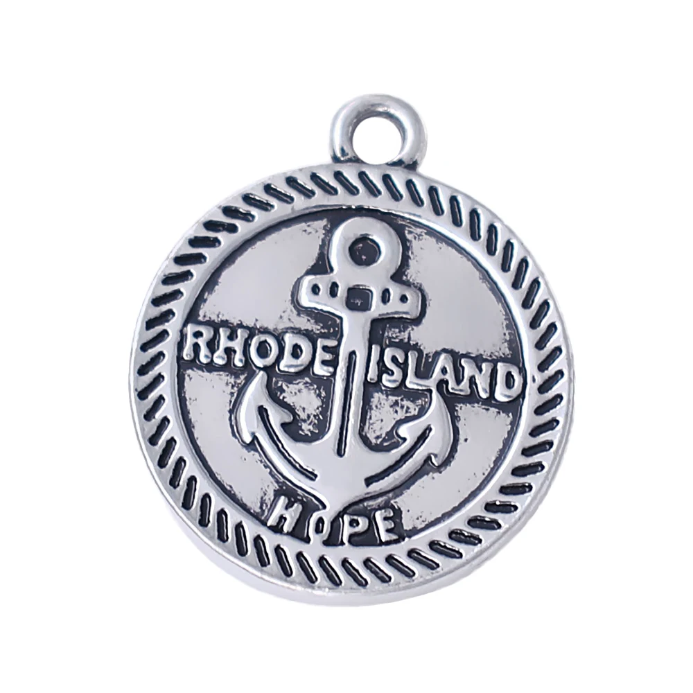 Подвеска из сплава с надписью Navy Hope Rhode Island|Шармы| |
