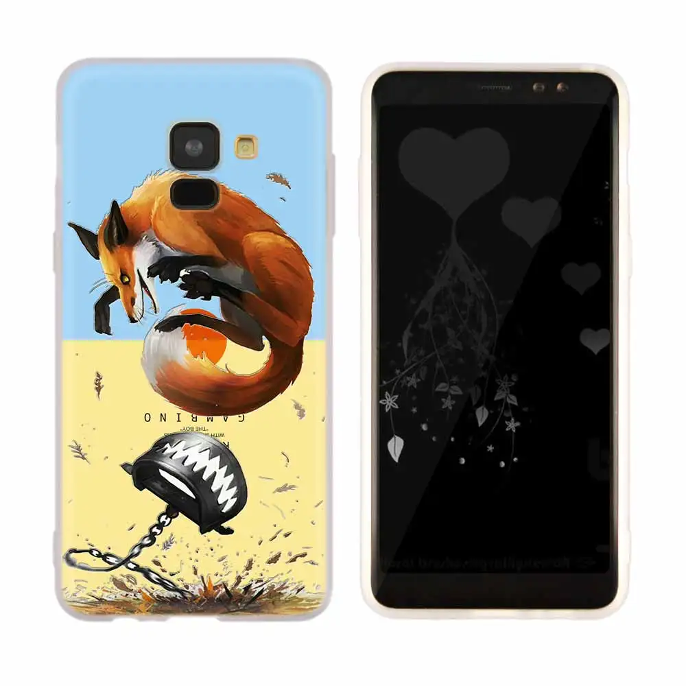 Чехол силиконовый чехол для samsung Galaxy A6 A8 A9 A7 A5 A3 плюс A6S Star аниме забавные foxs милые носки - Цвет: photo is 3D mode