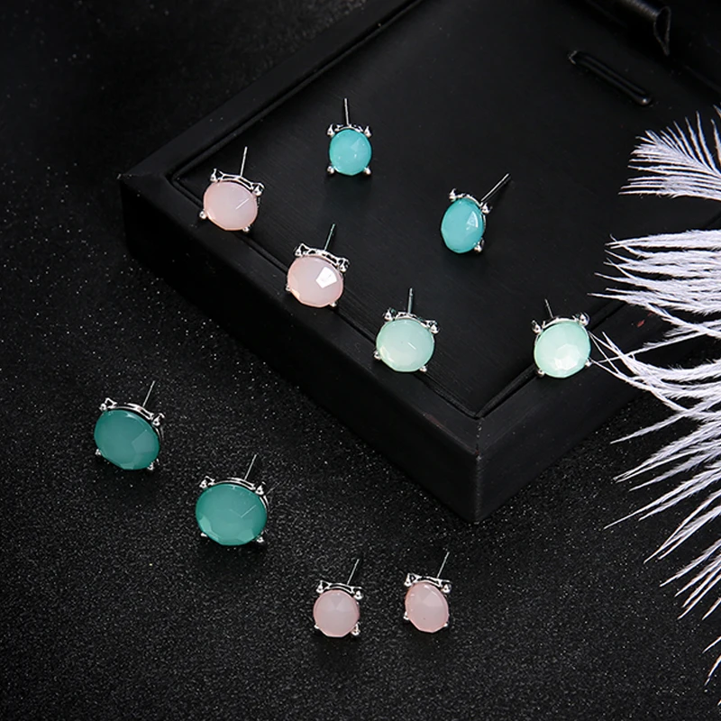 10 шт./партия серьги в богемном стиле Круглый эллиптический с геометрическим