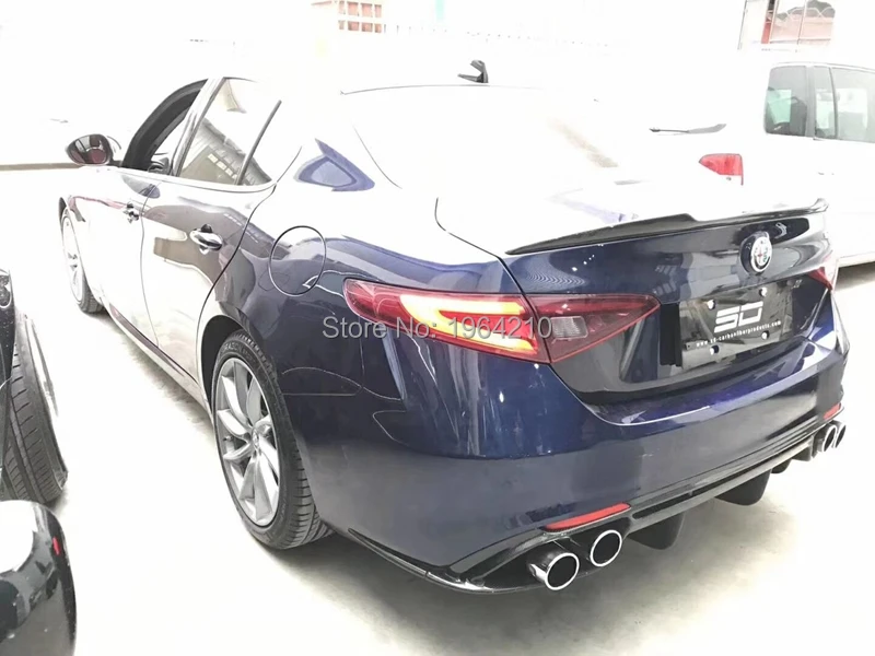 Для Alfa Romeo Giulia 2017 2018 высокое качество карбоновое волокно внешний задний спойлер