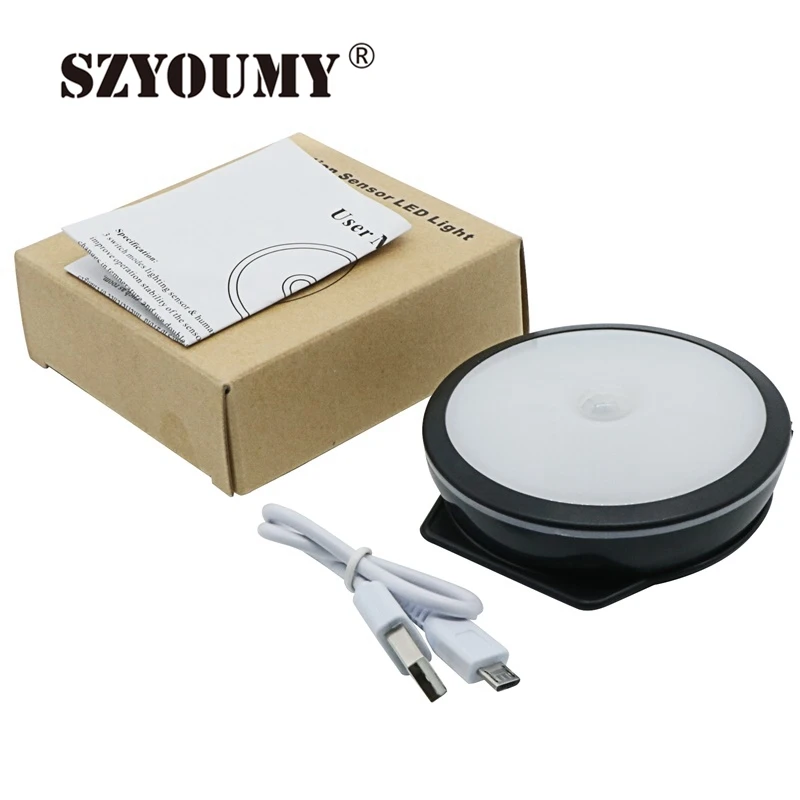 SZYOUMY умный беспроводной движения PIR сенсор лампа Магнитный активированный ночник