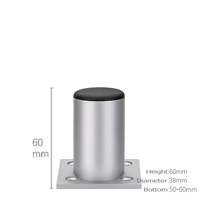 4 шт. H6-30cm регулируемые Сменные ножки для мебели, опорные ножки из алюминиевого сплава для шкафа, дивана, телевизора, шкафа, ножки серебристого/черного цвета - Цвет: Silver 6cm