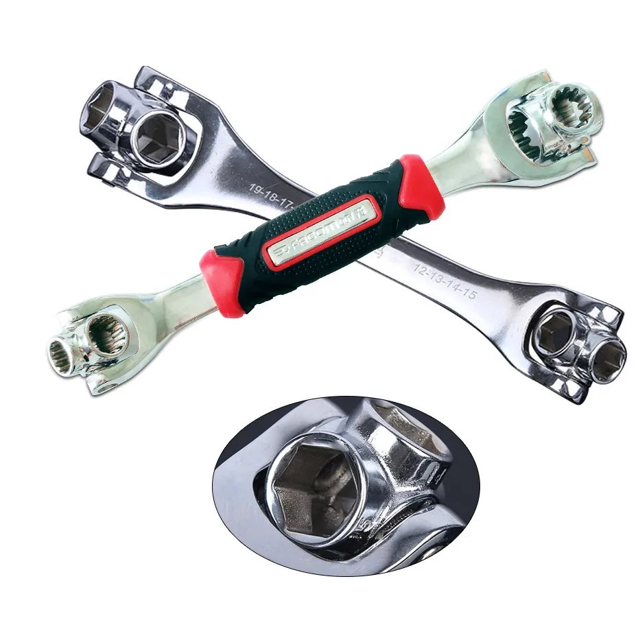 

8 IN 1 Universal Socket Wrench Double End Socket Spanner Key Multi Tool Car Repair Hand Tools Household Wrench Spanner Tools Set