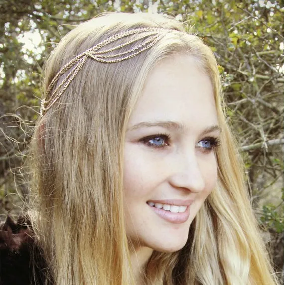 2015 new boho head jewelry multilayer tassel chain gold headpieces for prom hair accessories jewellery wholesale|jewelry gifts women|jewelry