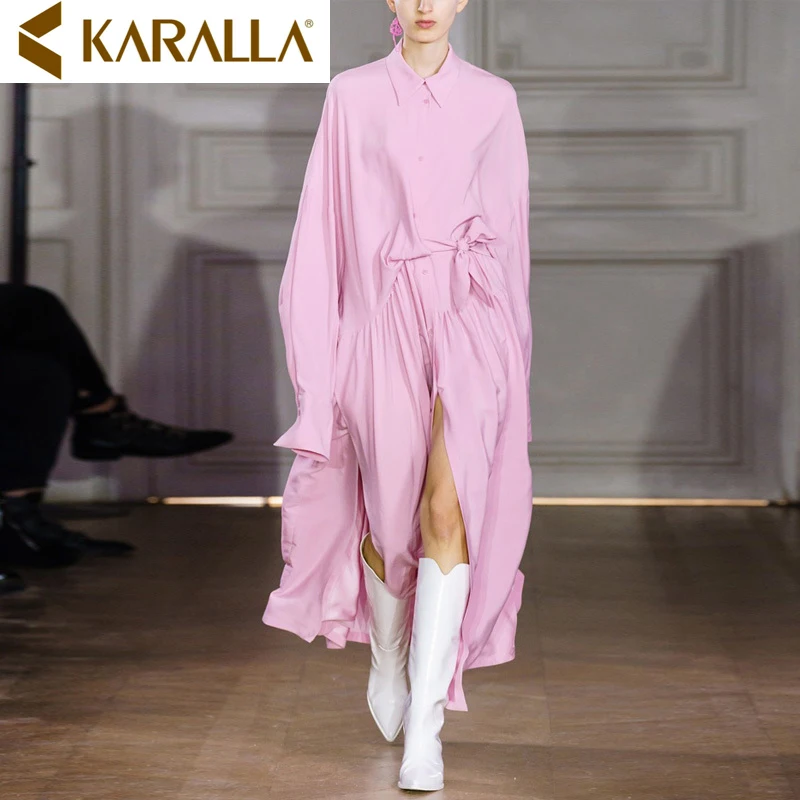 Модное однобортное элегантное женское платье однотонное Плиссированное Платье