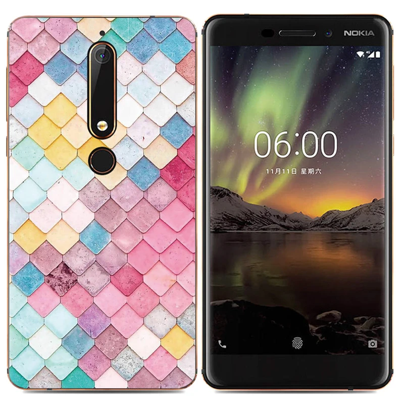 Phone Case For Nokia 6 (2018) 5.5-inch/Nokia 1/ 7 Plus Fashion Design Art Painted TPU Soft Silicone Shell Cover |