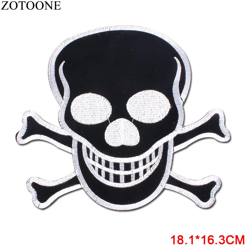 0111 ZOTOONE нашивка в стиле панк-рок, Байкерская нашивка с большой вышивкой, Байкерская нашивка, Байкерская нашивка с утюгом для одежды, джинсовый жилет, куртка, нашивка на спине C - Цвет: 0111