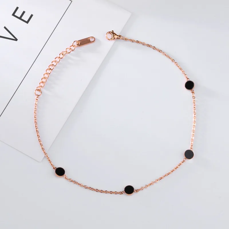 Японские и корейские студенты простой Titanium ноги стали декорирован розой цвет