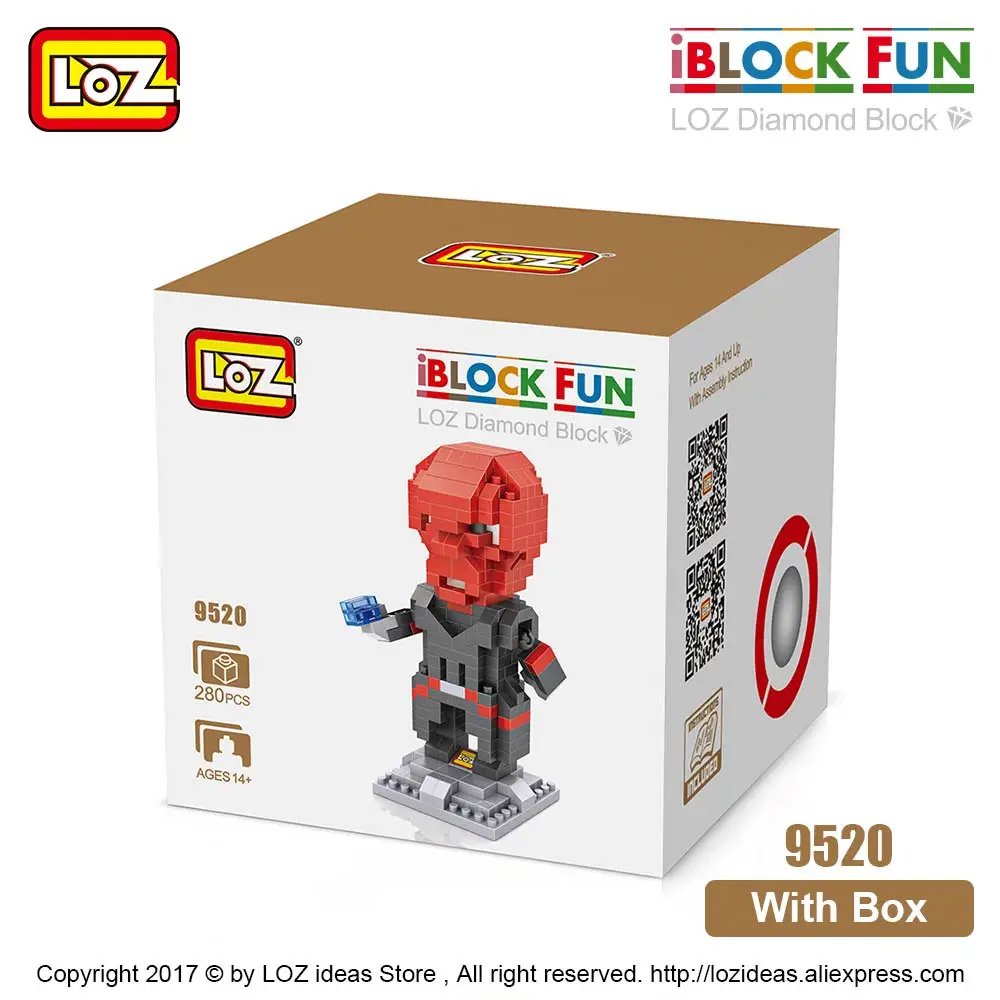 9520 With Box LOZ, алмазные блоки, супергерои, строительные блоки, Мини фигурки, Детские супергерои, кирпичи, пластиковые сборные игрушки для детей - Цвет: 9520 With Box
