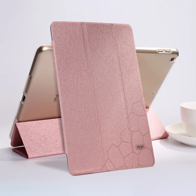 Pink Для iPad чехол 9,7 модель планшет MOFi кожа для iPad 9,7 дюймов Чехол Флип Пробуждение сна прозрачный жесткий Стенд роскошный - Цвет: Pink