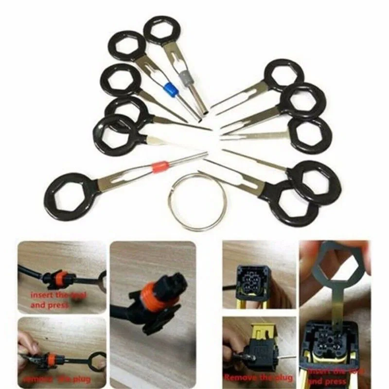 

21Pcs Auto Wiring Harness Terminal Needle Retractor Car Terminal Removal Tool Wire Plug Connector Extractor Puller Release Pin