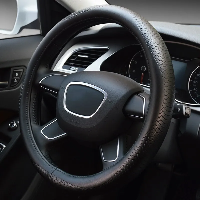 38 см/15 дюймов для C TRIOMPHE руль оплетка 36 см 14 Opel AVEO теплые Q3 Мини Мода кожаный чехол
