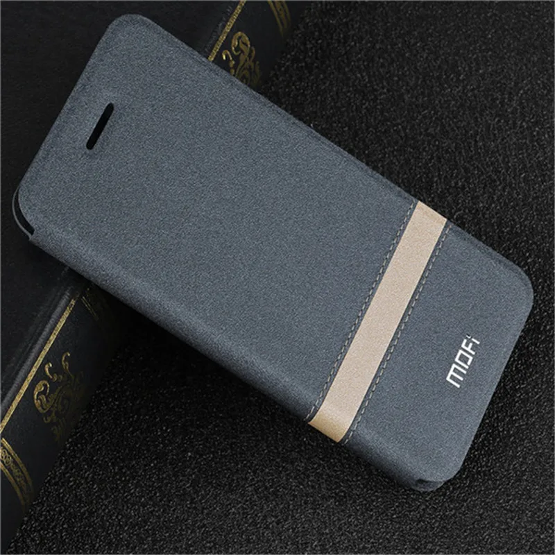Grey Чехол для Honor V20, чехол для huawei Honor View 20, флип-чехол MOFi, роскошный чехол из искусственной кожи, чехол-книжка - Цвет: Grey