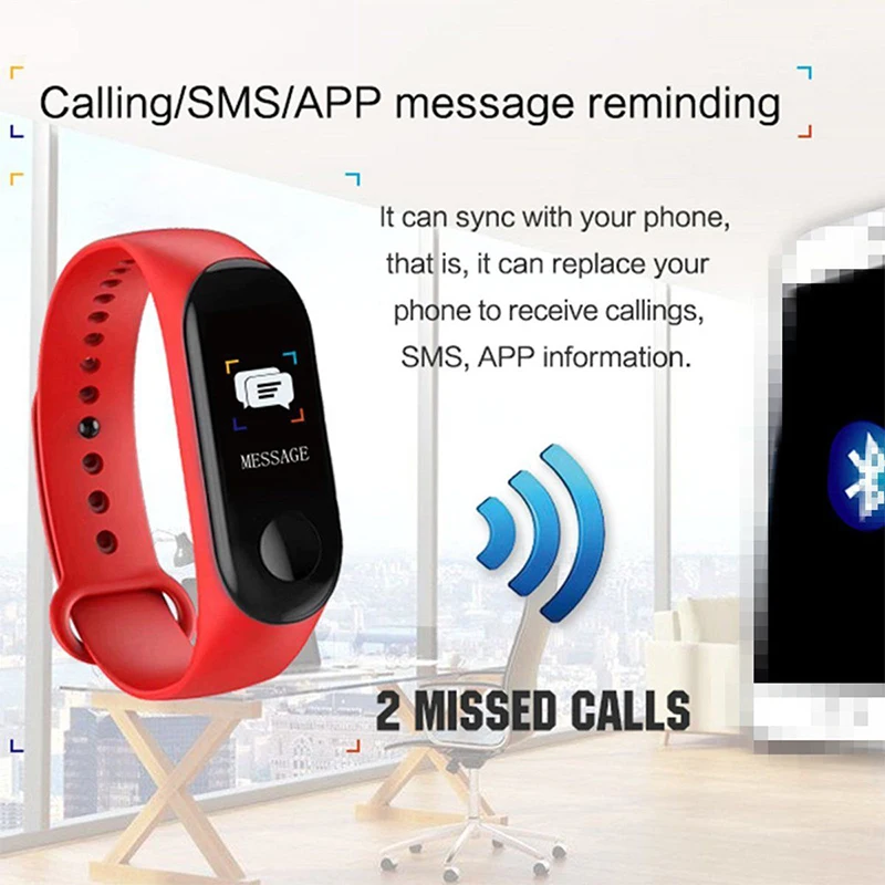 Смарт браслет с Bluetooth шагомер фитнес трекер умные часы пульсометр кровяное