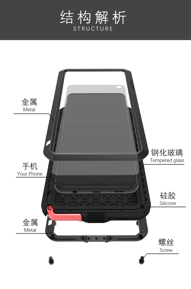 LOVE MEI металлический защитный чехол для телефона чехол-книжка для samsung Galaxy S10 противоударный пылезащитный водонепроницаемый чехол Galaxy S10 Алюминий чехол для телефона 5,9