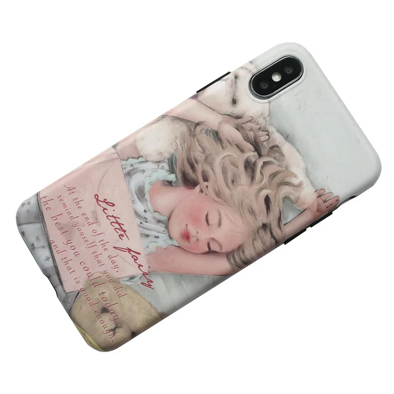 Applicable European and American Little Princess Apple Xs Mobile Shell Cute Girl iPhone8/7Plus/XSmax/Xr Soft Silicone Phone Case | Мобильные