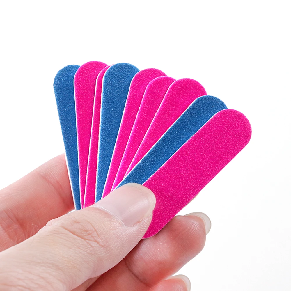 100 шт./компл. двухсторонняя Мини пилочка для ногтей деревянная Лайм а ОНЛ Красный