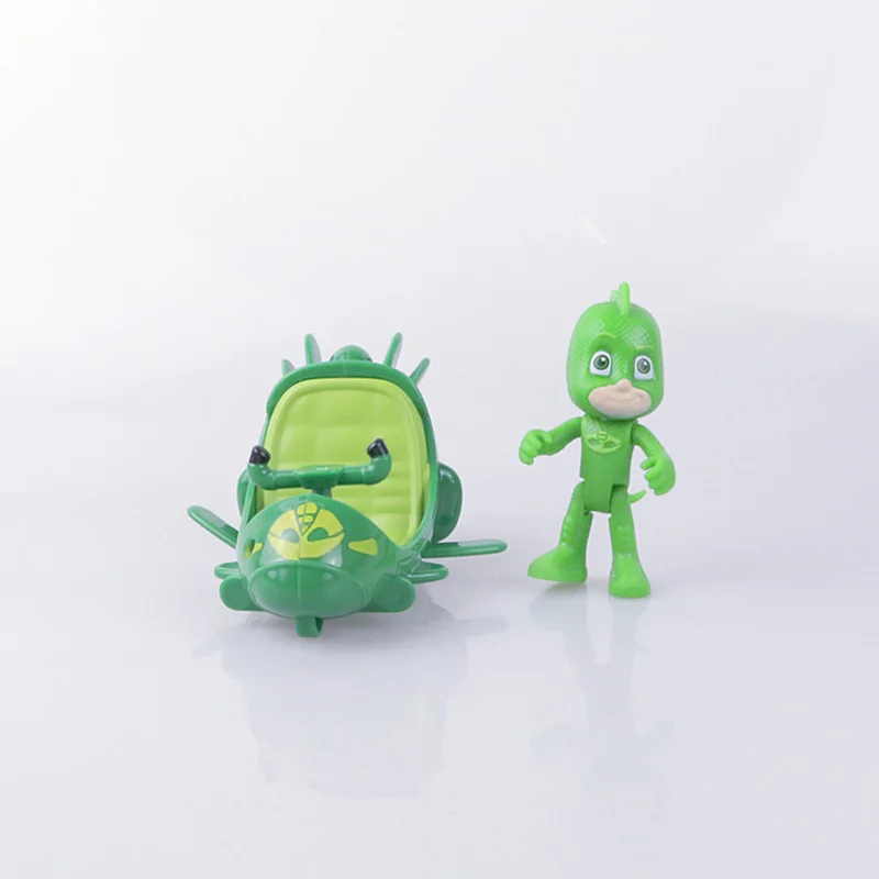 3 шт. pjmasks мультфильм модель с дирижабля символов Catboy Гекко плащ фигурку Коллекция