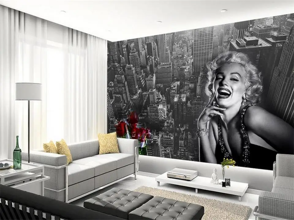 

3d обои, фотообои на заказ, Настенные обои для гостиной, Нью-Йорк, Мэрилин Монро, 3d обои с рисунком под телевизор, обои для стен 3 d