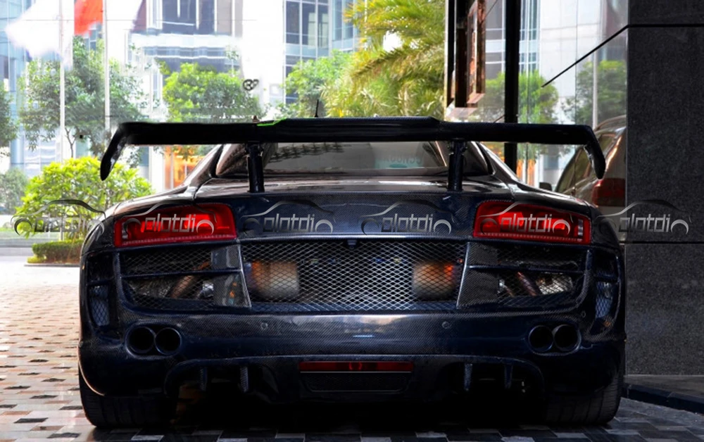 R8 GT крылья спойлер Реальные углеродного волокна задний багажник спойлер хвост сплиттер для Audi R8 ppi бритвы стайлинга автомобилей набор внешних комплектующих к автомобилю