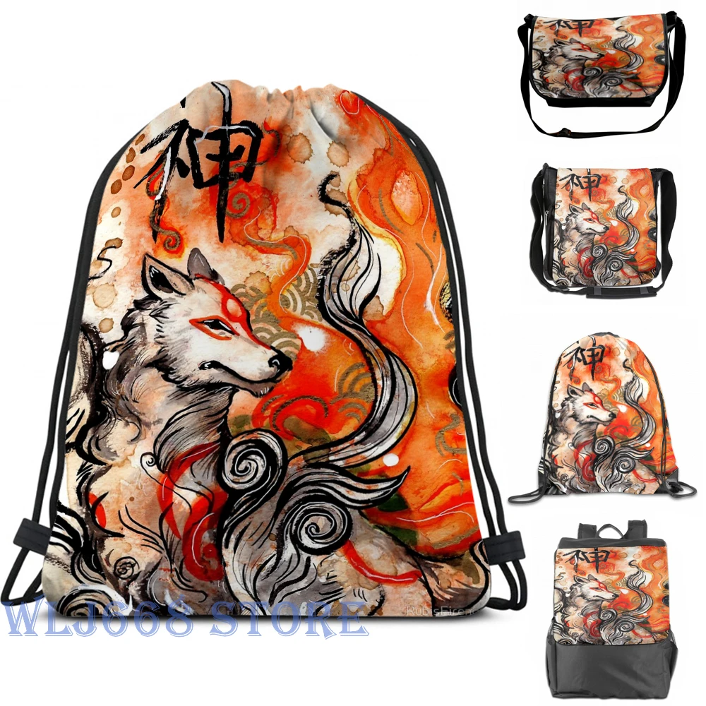Сумка через плечо с забавным графическим принтом женский рюкзак Okami Amaterasu (2) на