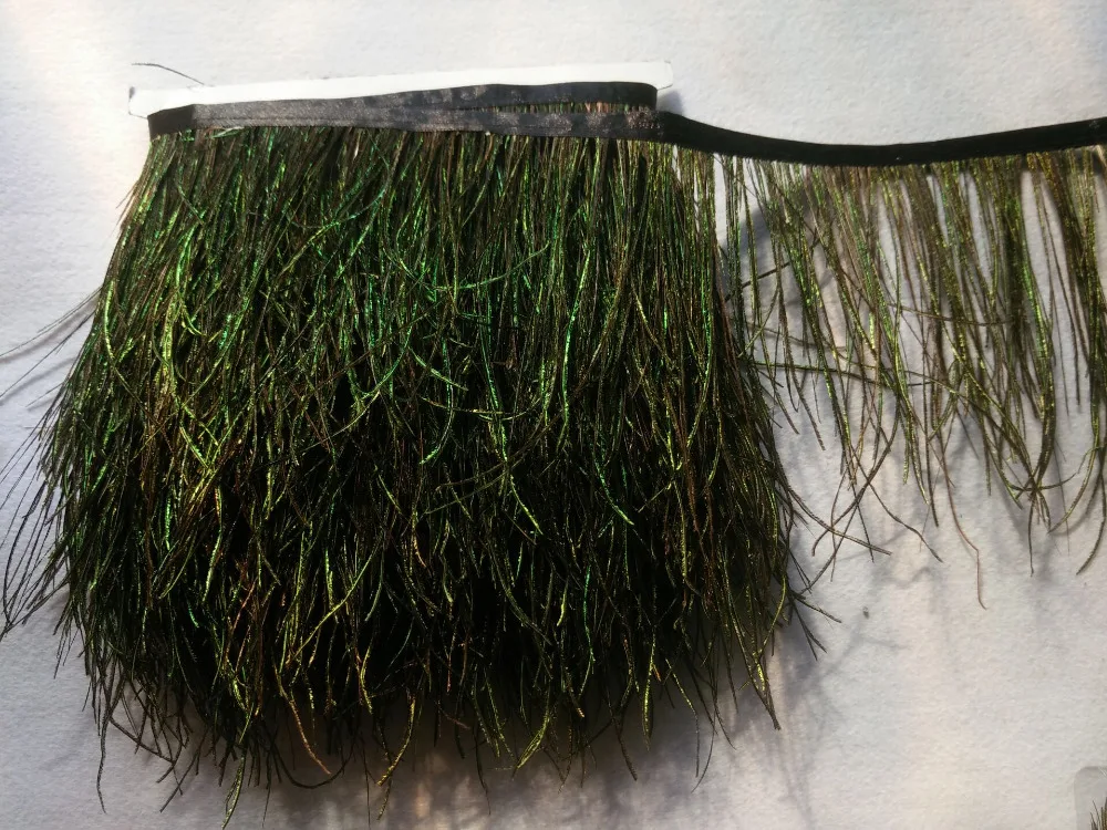 1 метр красивое перо павлина обшитая тканью боковая лента сделай сам швейная