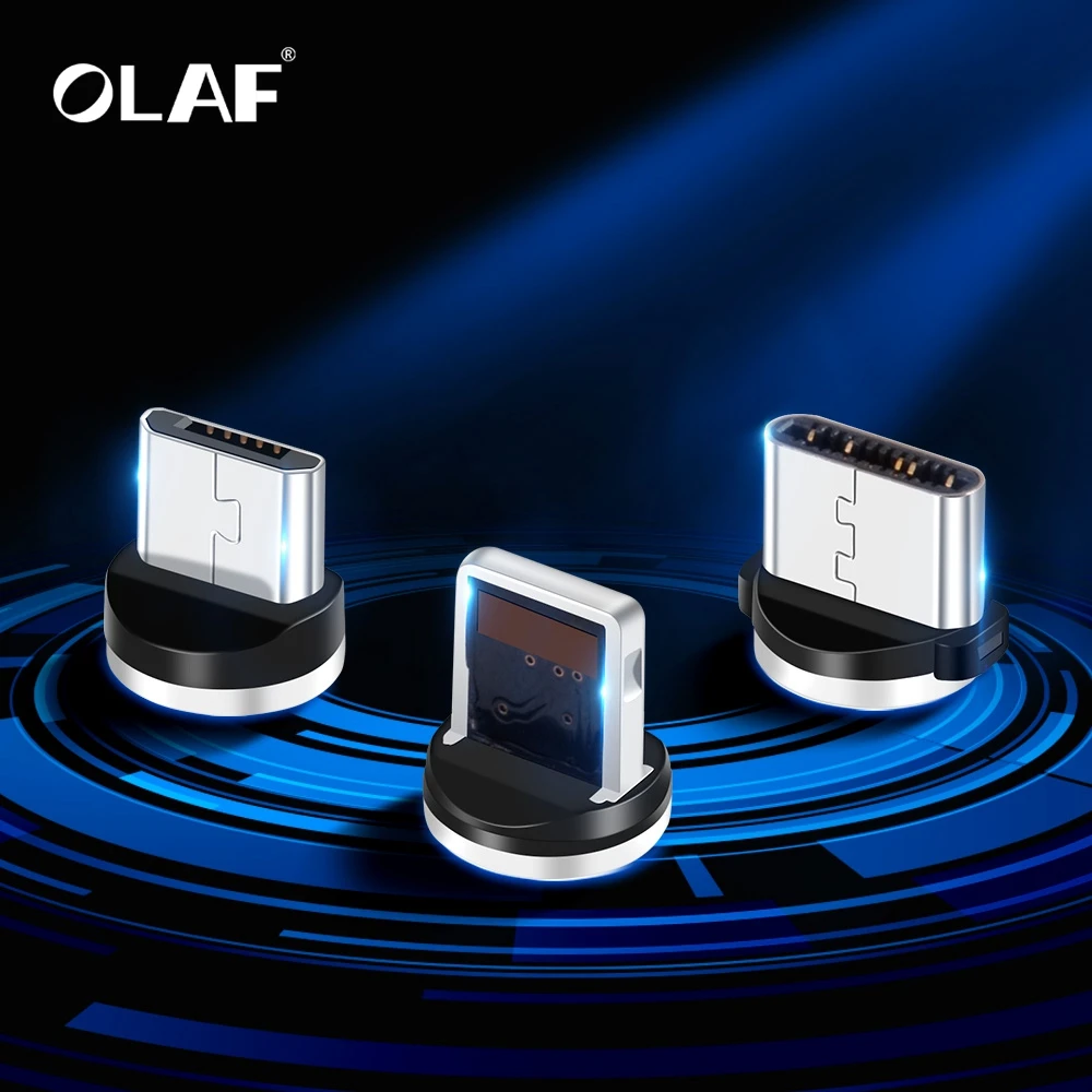 Магнитный USB кабель OLAF штепсельная вилка ios Type c Micro usb для iPhone Samsung Xiaomi Huawei Nokia LG