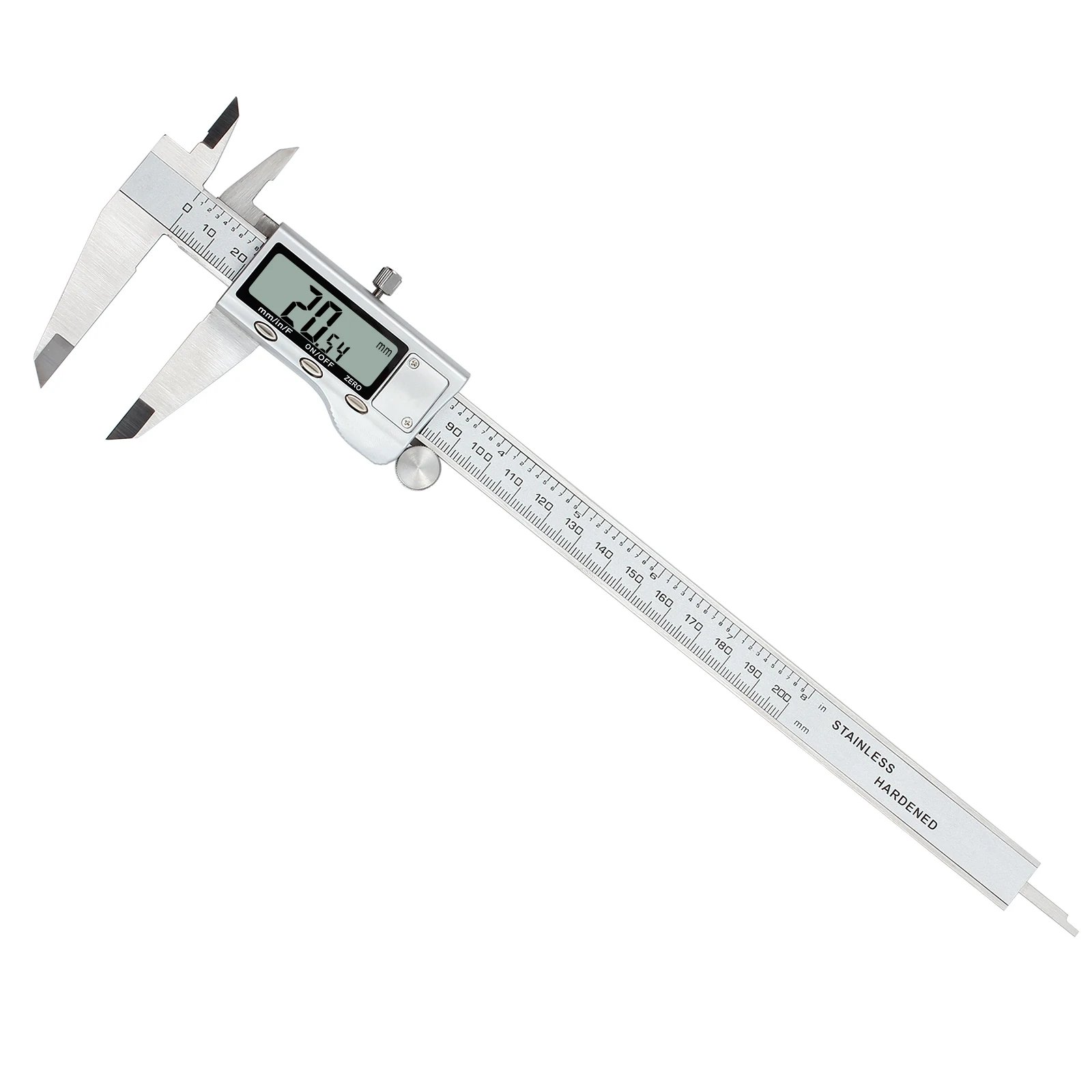 

Proster Digital Vernier Caliper 200 mm / 8 Inch Stainless Steel Electronic Ruler Fractions/Inch/Metric Conversion Trammel Tool