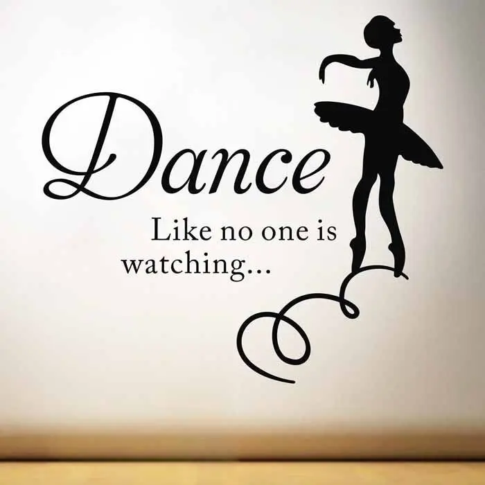 Для девочек Танцы балетные костюмы DIY наклейки на стену Съемный ПВХ дом Арт Декор
