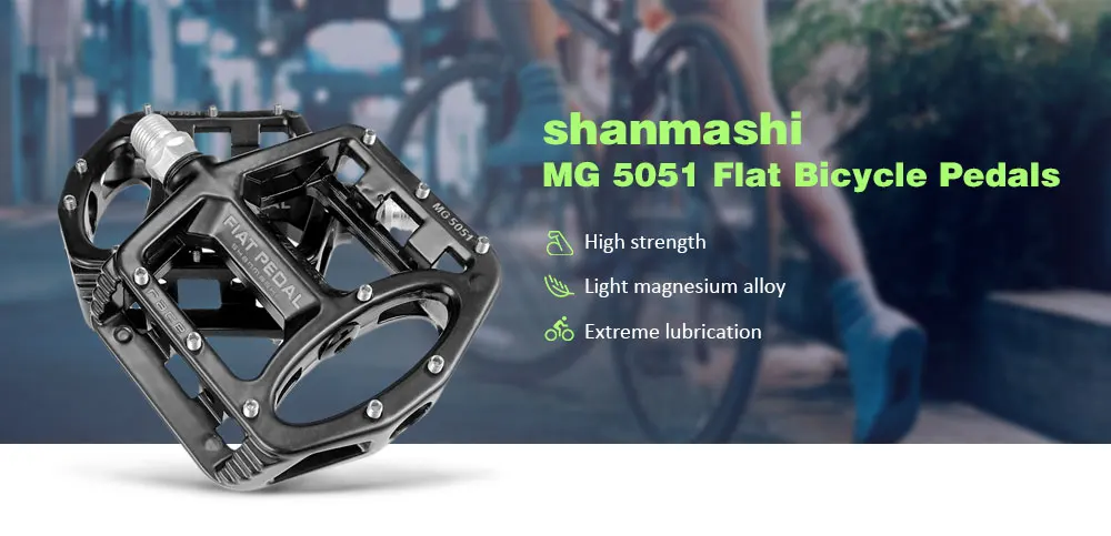 Shanmashi MG 5051, 2 шт, велосипедные Плоские Педали, велосипедные педали, гоночные, противоскользящие, легкие, магниевый сплав, MTB, педали для шоссейного велосипеда