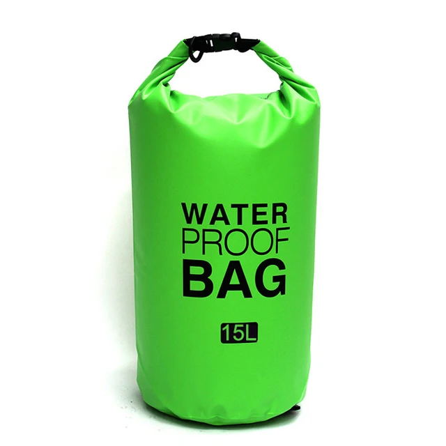 15L Green Сумка для плавания сумка для воды 10L 15L 20L водонепроницаемая сумка для хранения сухой мешок для наружного приключения Кемпинг Canyoneering Sailing Surfing - Цвет: 15L Green