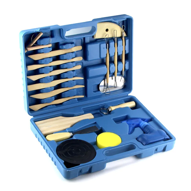 18 ⑤ упак. дерево + стальные глиняные инструменты скульптурные ручной работы