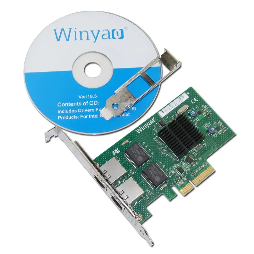 Двухпортовый серверный адаптер WY576T PCIe X4 медный RJ45 Gigabit 1000 Мбит/с сетевая карта