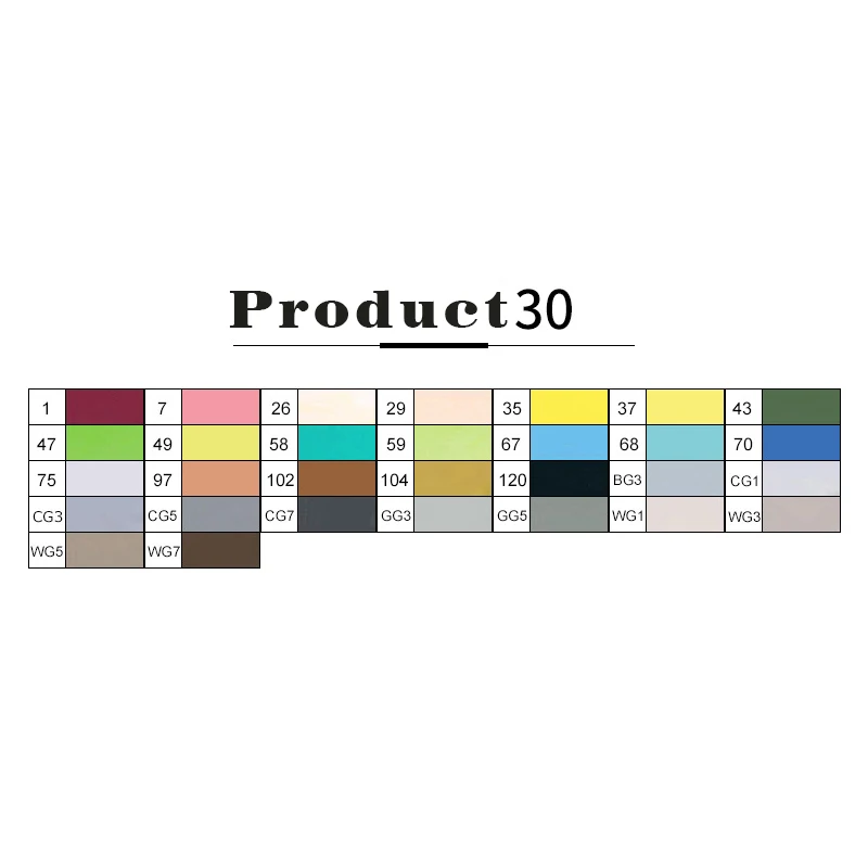 product-30color DUGUO 7 поколение масляных маркеров на спиртовой основе художественный Маркер Набор для рисования студенческий ручная роспись художественный маркер школьные офисные принадлежности - Цвет: product-30color