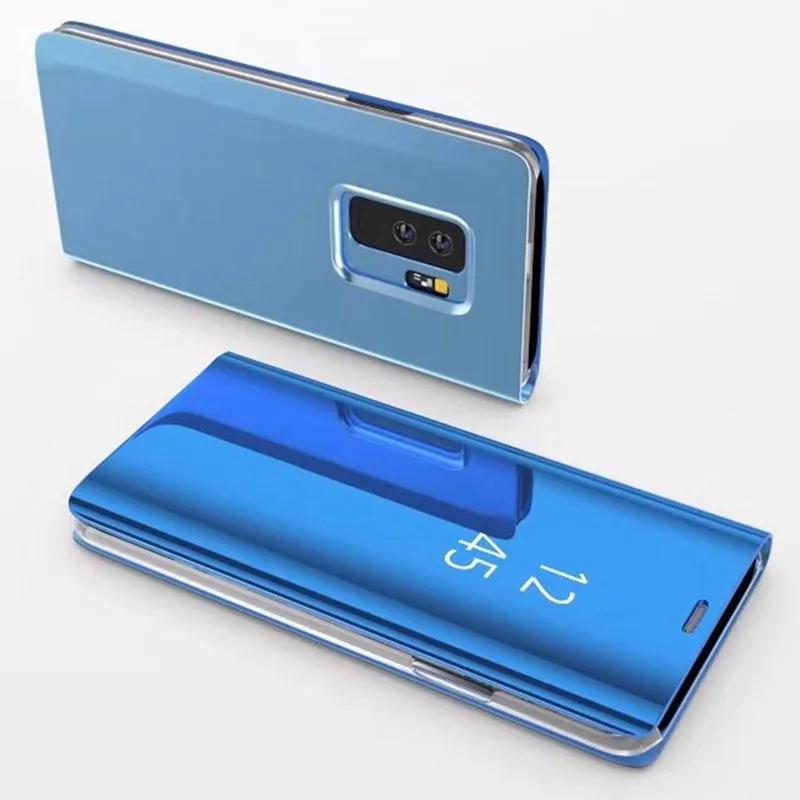 Умный зеркальный чехол для Samsung Galaxy S8 S9 Plus S7 edge Note 8 с откидной крышкой J3 J5 J7 2017 A3 A5 A7