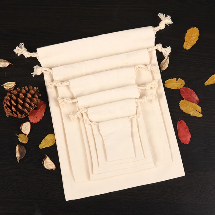 Оптовая Продажа 1000 шт./лот Пользовательский логотип хлопок Холст tote drawstring Сумки