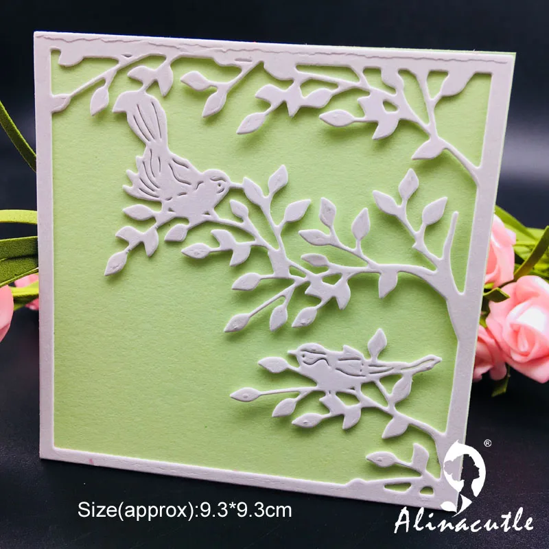 Заготовки Из Металла резка птица на ветке рамки Alinacraft DIY Скрапбукинг альбом papercraft ручной работы трафарет для открыток искусство перфорирующий резак