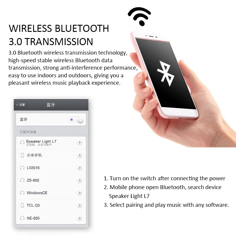 Модная светодиодная портативная беспроводная bluetooth-колонка бас стерео лампа E27