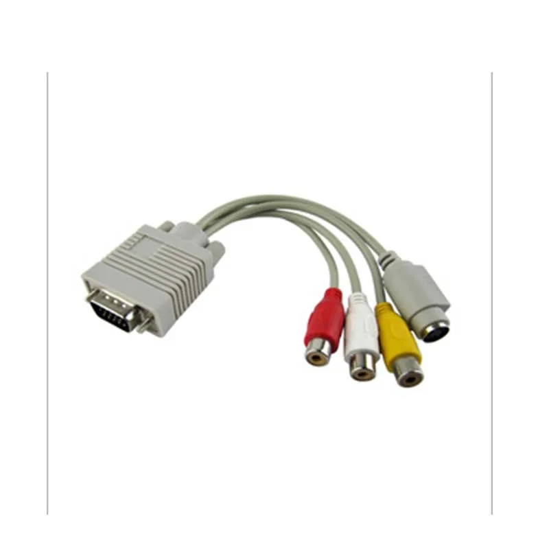 ПК VGA SVGA папа к 3 RCA 4 Pin S video Женский HDTV кабель Шнур адаптер Новый|vga vga|cable vga vgavga to |