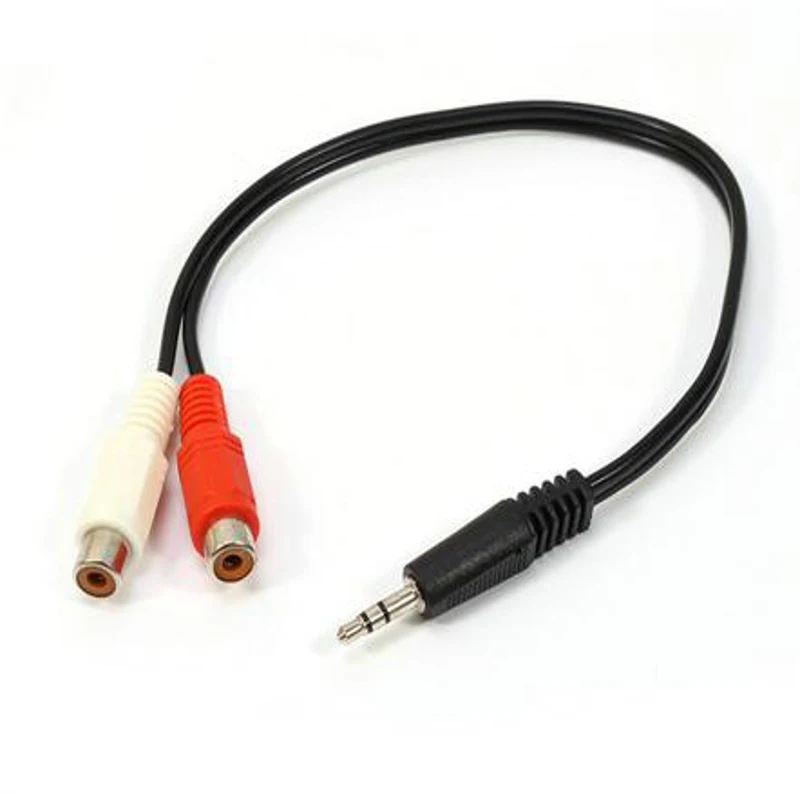 

2018 Audio Cables 3.5mm Jack Plug male to 2 RCA female Stereo Adapter RCA Cable for HDTV PC MP3 CD Player Universal