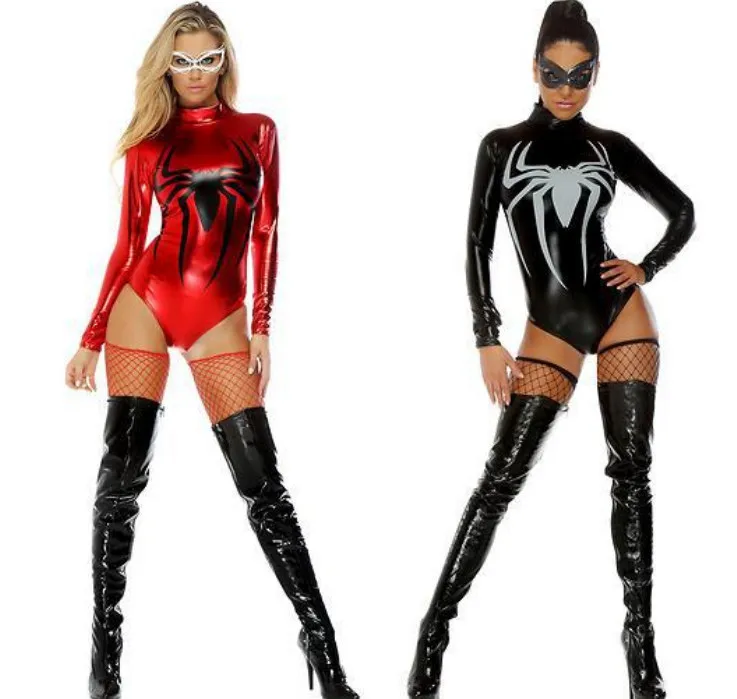 Женский потрясающий костюм Человека паука на Хэллоуин сексуальный