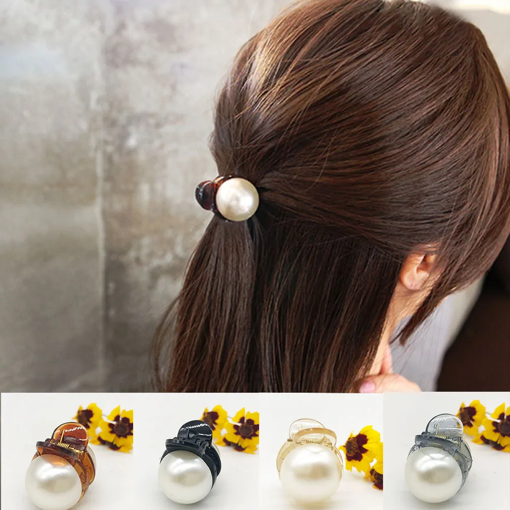 1pcs Fashion Jewelry Girls Mini Crown Hair Claw Imitation Pearl pins Vintage Clips Clamp Gifts for | Украшения и аксессуары