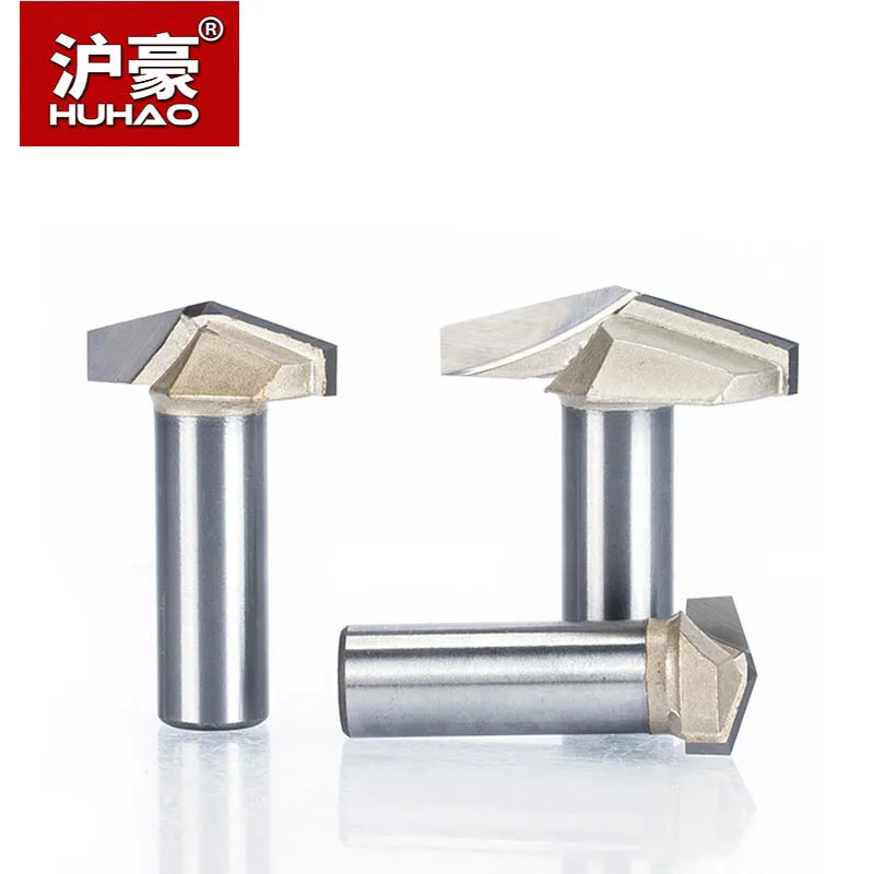 HUHAO 1 шт. 1/2 &quotхвостовик 3D резьба фрезы для дерева 120 150 Deg V типа прорезиненный резак
