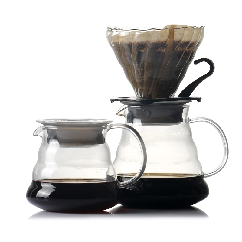 Термостойкая Кофеварка Pour over из боросиликатного стекла Перколятор для кофе