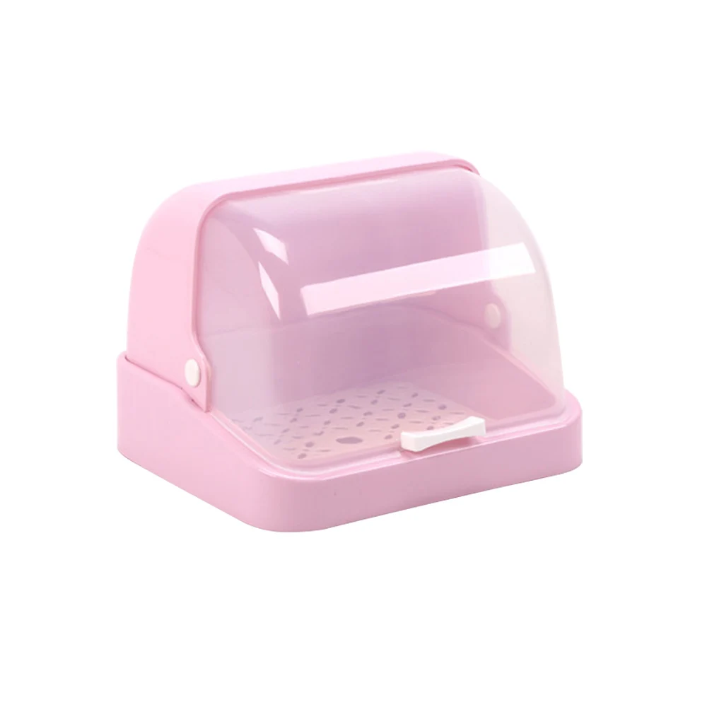 Pink Кухонная посуда, коробка для хранения столовых приборов с крышкой, подстаканник для бутылки молока, подставка для чаши, палочки для еды, коробка для хранения, крышка, подстаканник - Цвет: Pink