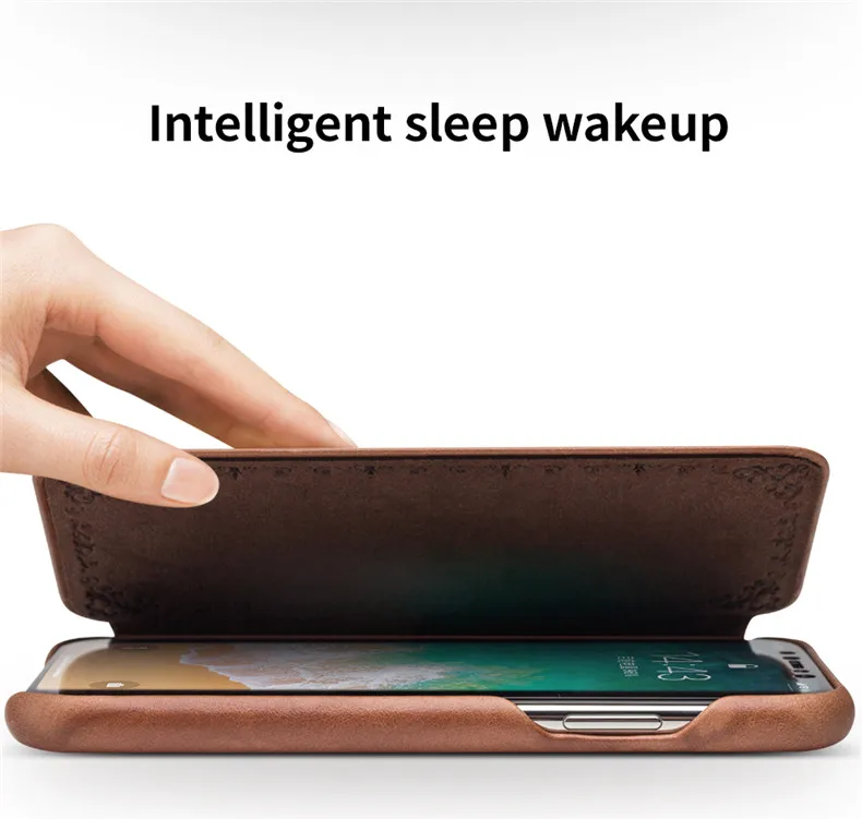 QIALINO чехол для телефона из натуральной кожи iPhone X Модный Роскошный Ультратонкий